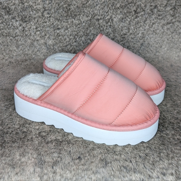 Anthropologie Maeve Puffy Platform Slippers Pink Women's Small 6-7 - Picture 3 of 11